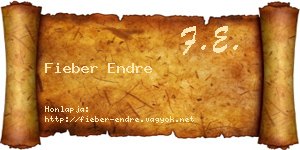 Fieber Endre névjegykártya